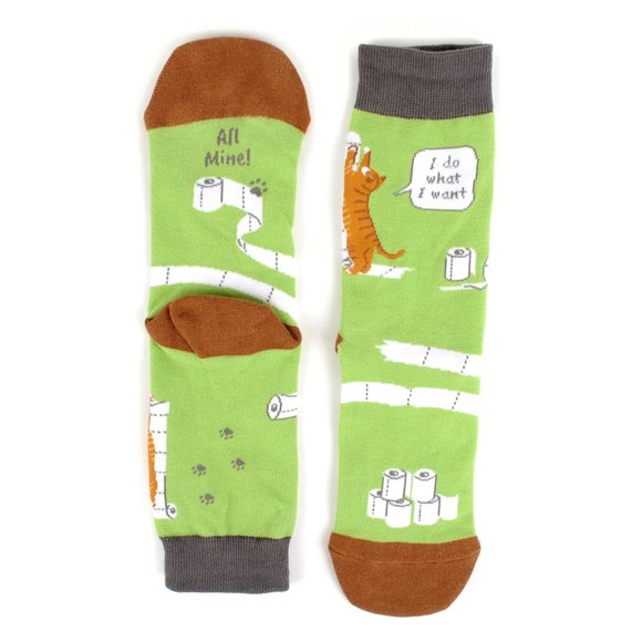 Covid-19 -Toilet Paper- Novelty Socks L/XL - Picture 6 of 10